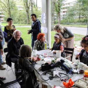 Workshop op de stoep Restart 2017 bij Breed Art Studios Amsterdam-Noord
