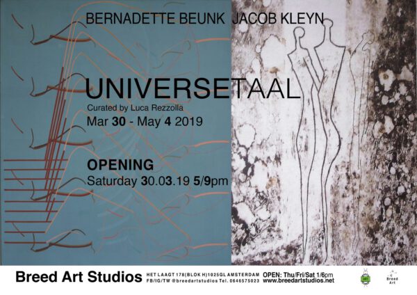 Bernadette Beunk - Jacob Kleyn UNIVERSETAAL at Breed Art Studios
