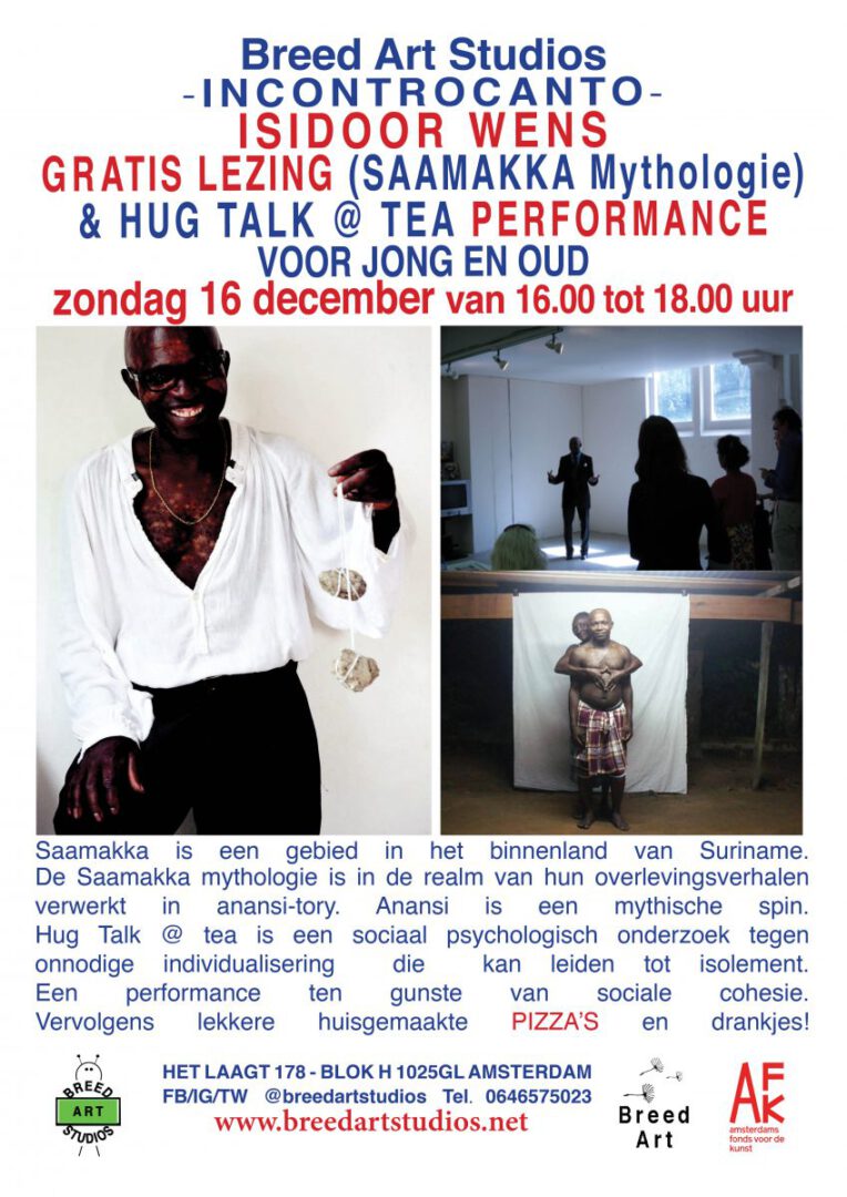 upcoming Isidoor Wens lecture and performance at Breed Art Studios