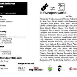 NoWeapon.world Mini Festival full program horizontal