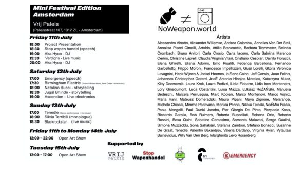 NoWeapon.world Mini Festival full program horizontal
